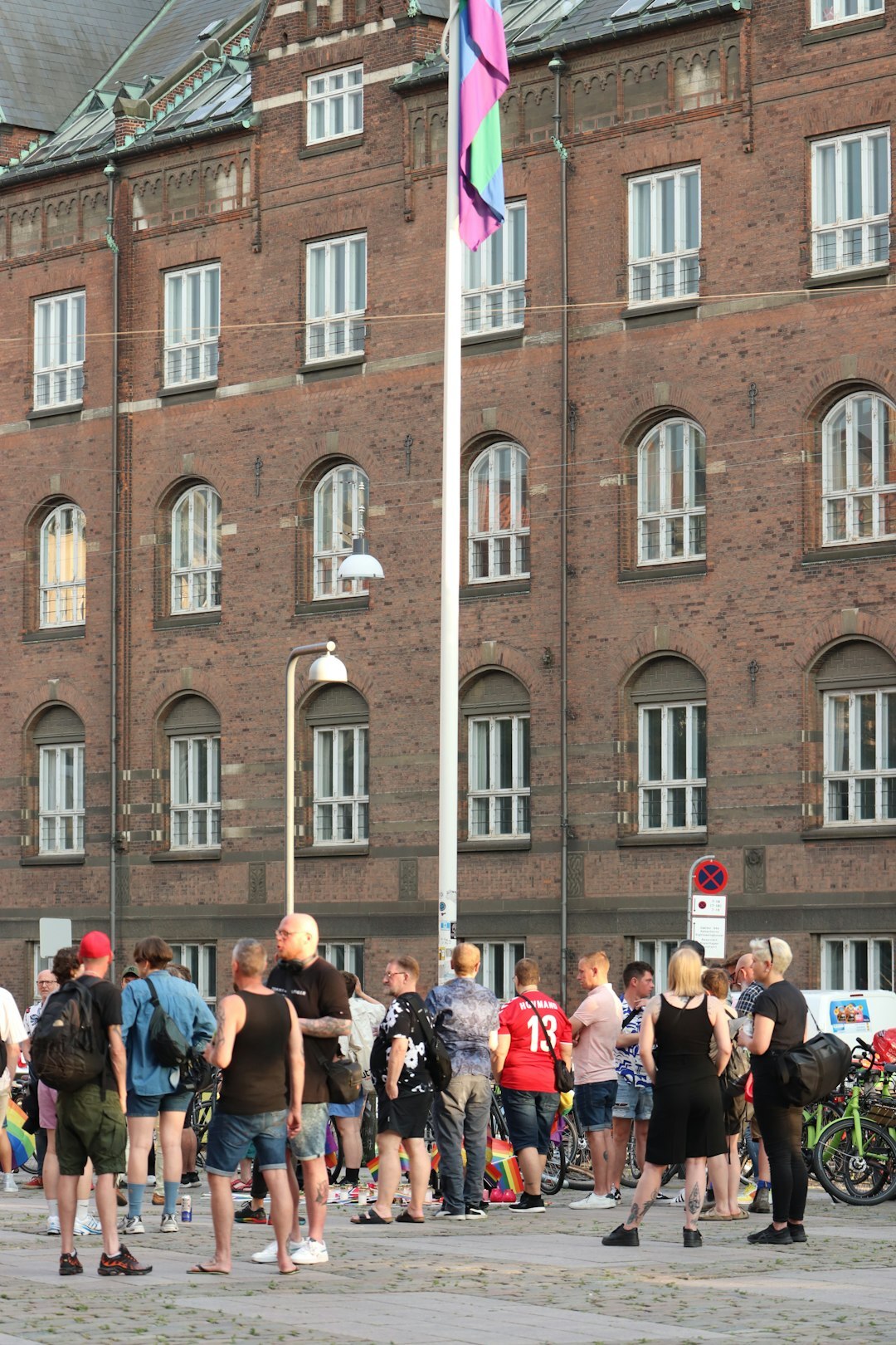 Group of local residents gathered at a community event in Denmark
