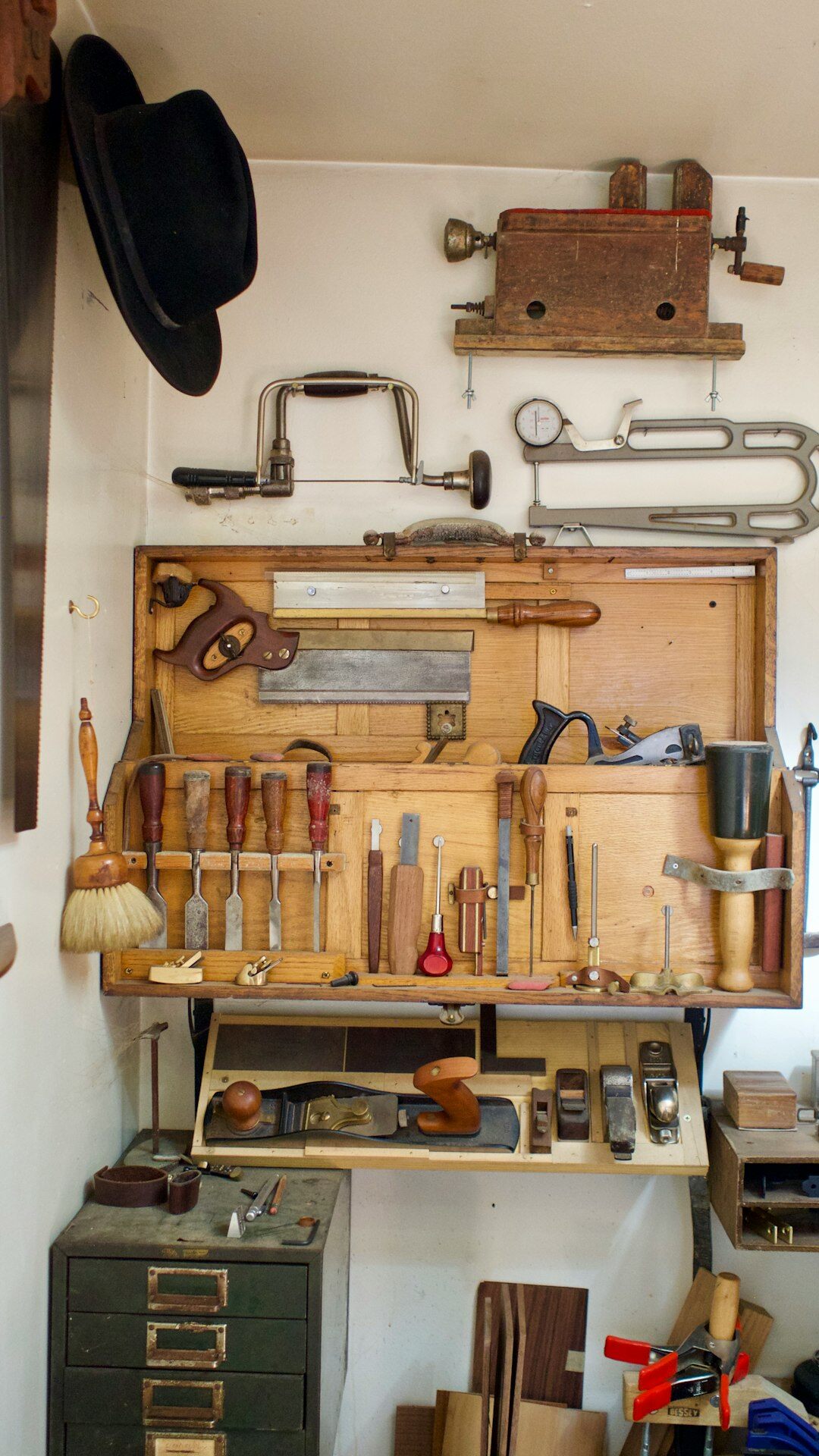 Danish craftswoman working in her small workshop